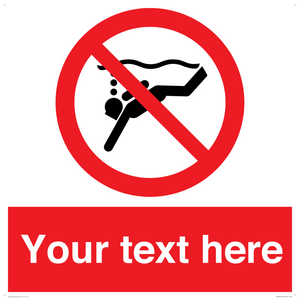 Custom prohibition No sub aqua diving